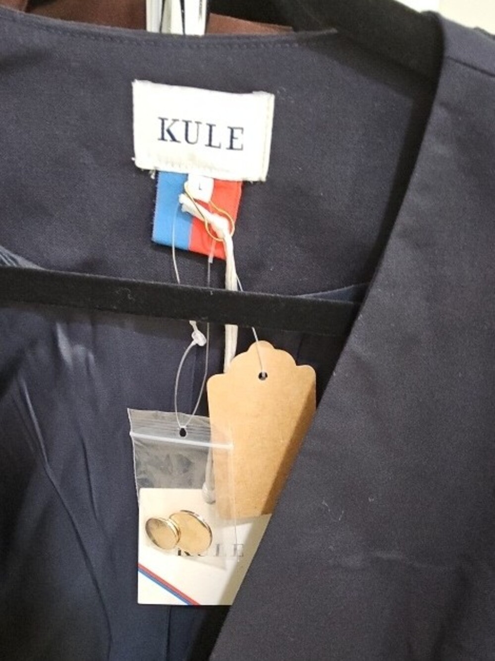 KULE Navy Blazer with Gold Accent Buttons|| Size Large - Picture 2 of 2